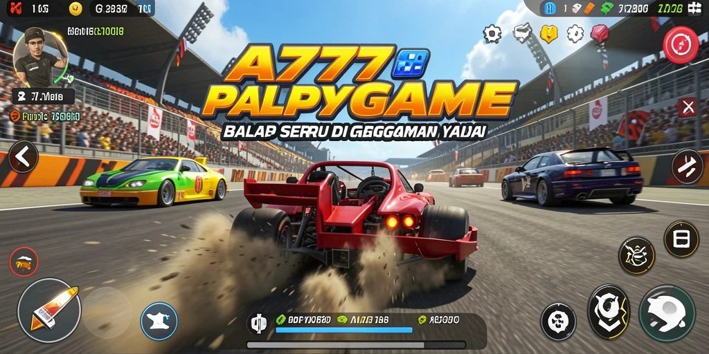Tampilan gameplay balap mendebarkan di A777GAME.