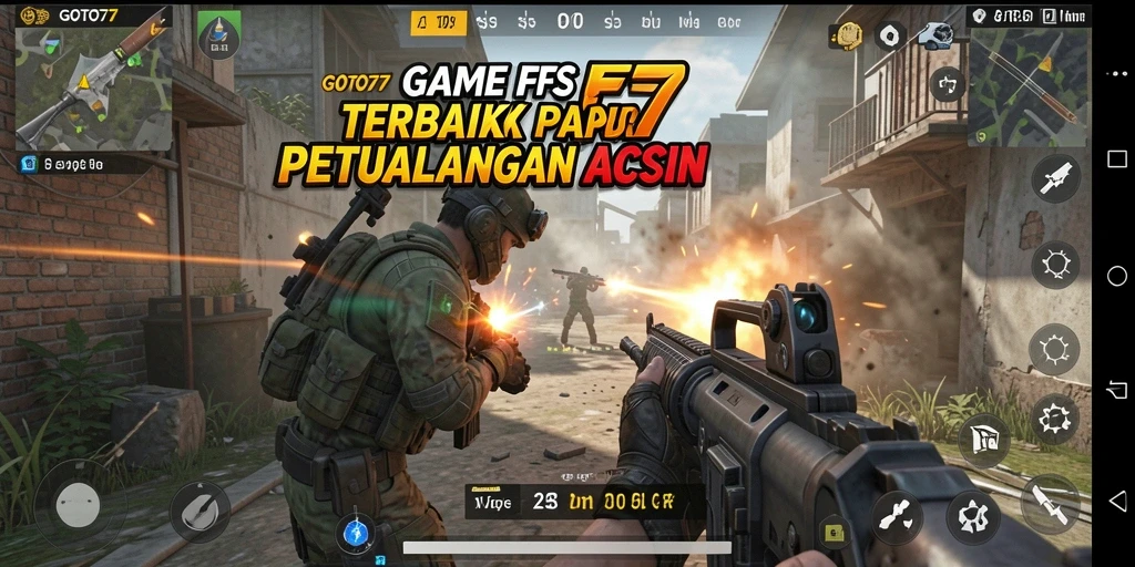 Tampilan aksi mendebarkan dalam gameplay GOTO77.