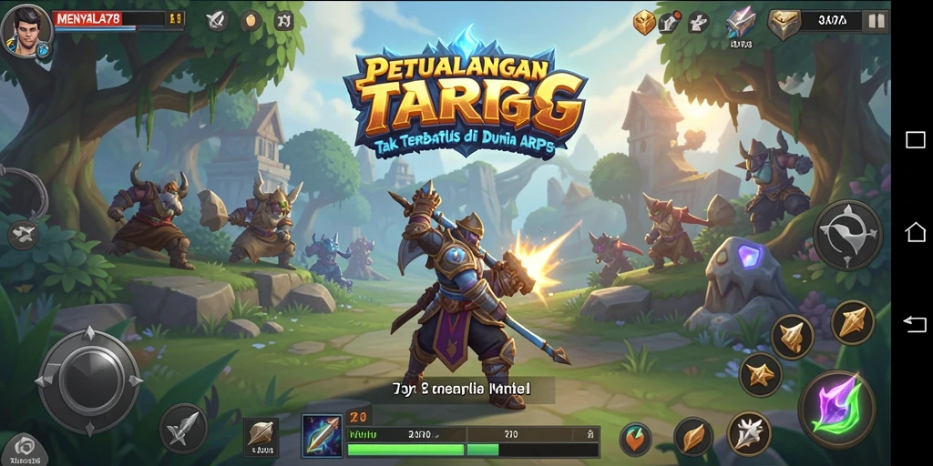 Gameplay epik dalam MENYALA78 dengan pertarungan seru.