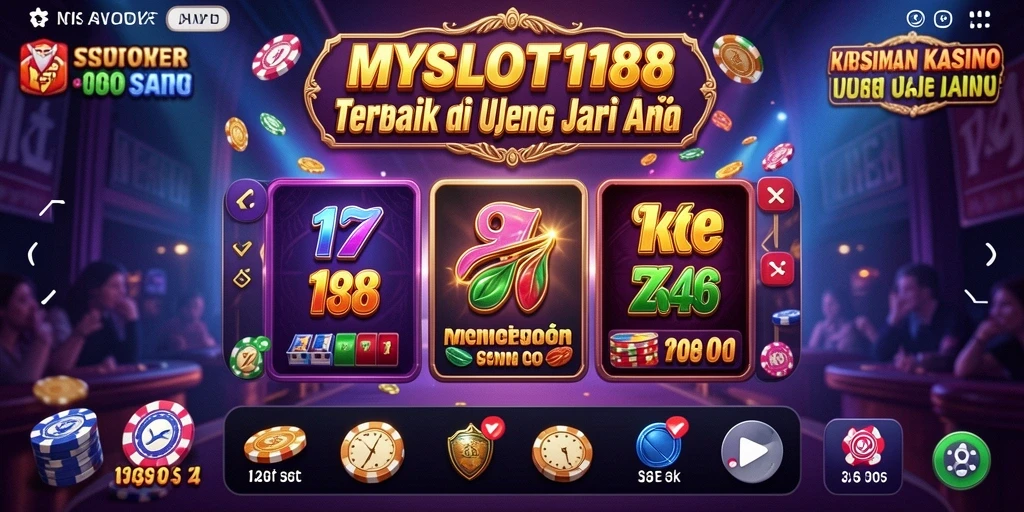 Tampilan menawan gameplay kasino di MYSLOT188.