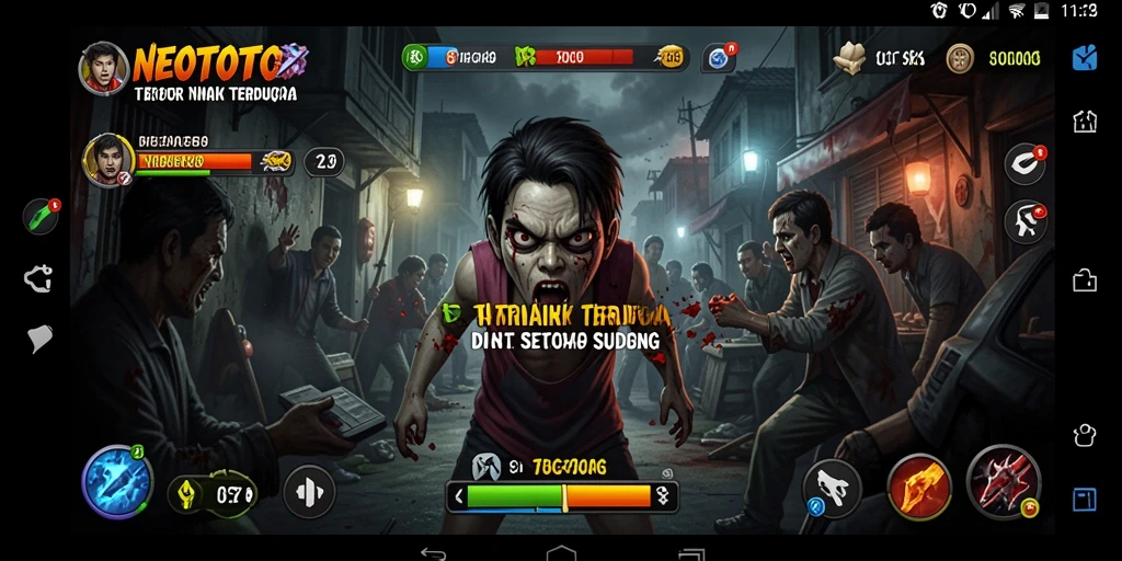 Tampilan gameplay mencekam dari NEOTOTO yang penuh ketegangan.